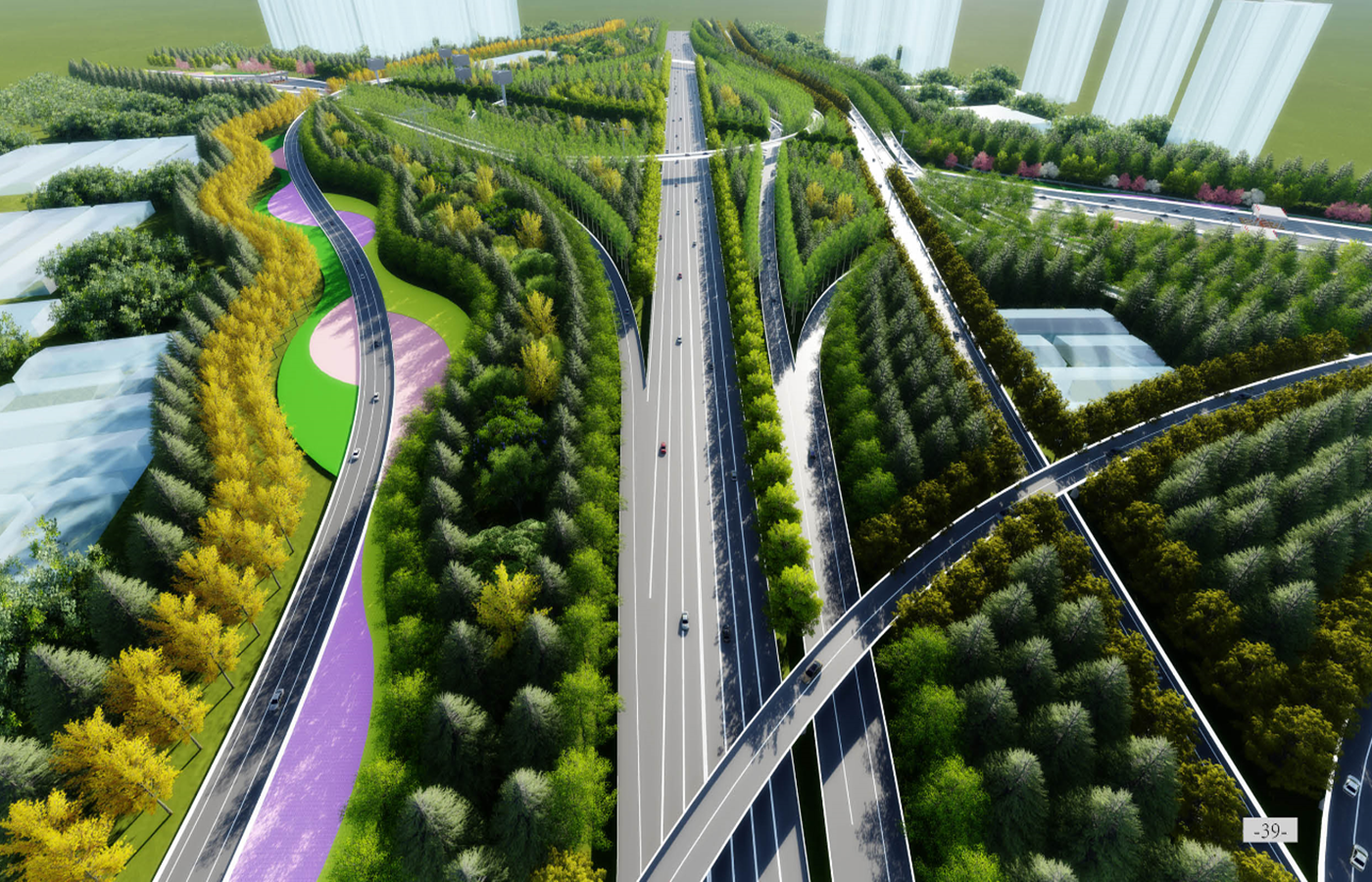 西安绕城高速未央北出入口周边绿地提升改造项目